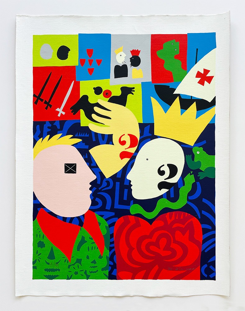 José de Guimarães - Serigrafia - Obra gráfica Camões e D. Sebastião