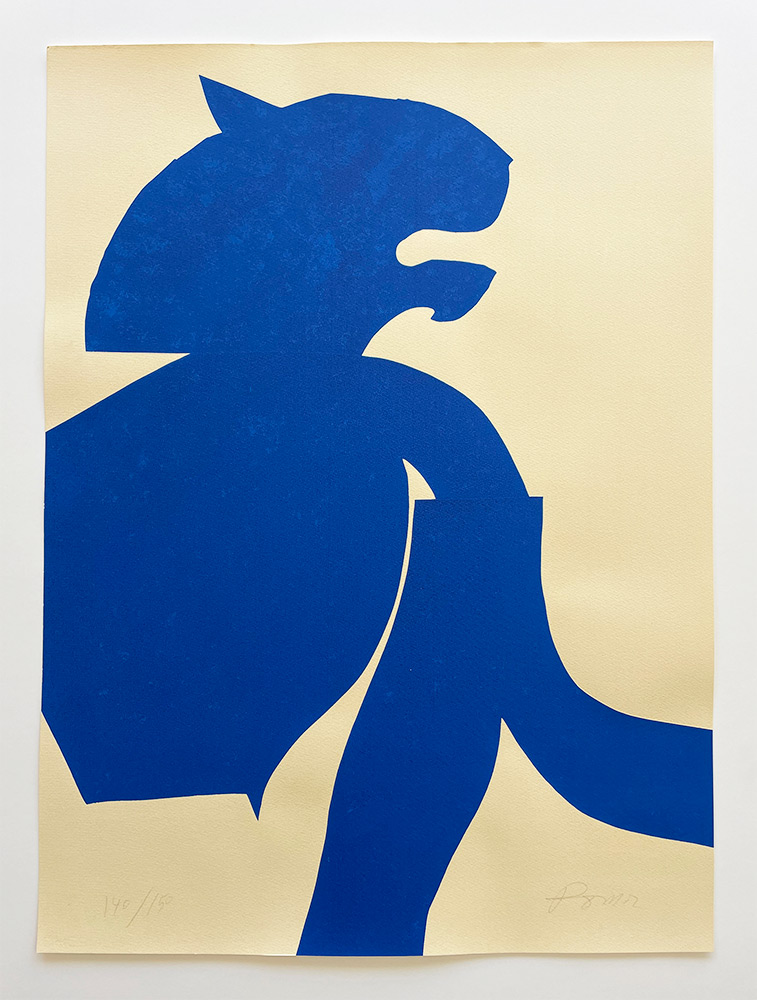 Júlio Pomar - Serigrafia - Obra gráfica Tigre Azul