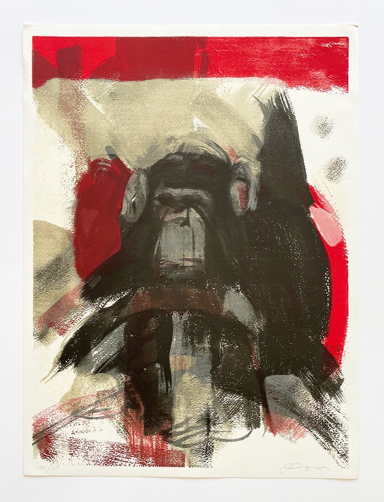 Júlio Pomar - Serigrafia - Obra gráfica Chimpanzé